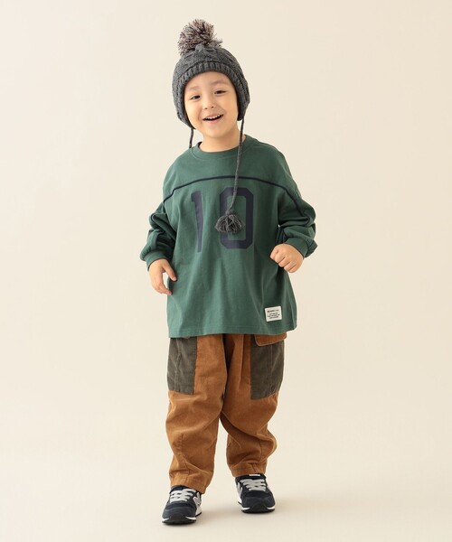 BEAMS mini(ビームスミニ)の「ナンバー ロゴ ロングスリーブ Tシャツ 2025FW(90~130cm)(Tシャツ/カットソー・キッズ・グリーン系その他5/ベージュ/ネイビー・90/100/110/120/140/130)」の12枚目の写真