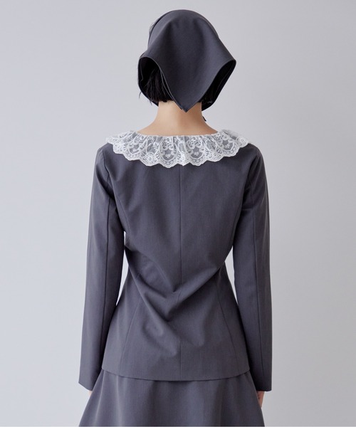 etre loin（エトルワン）の「Lace trimmed tailored blouse（シャツ/ブラウス・レディース・グレー/ブラック/ブラウン・M）」の16枚目の写真