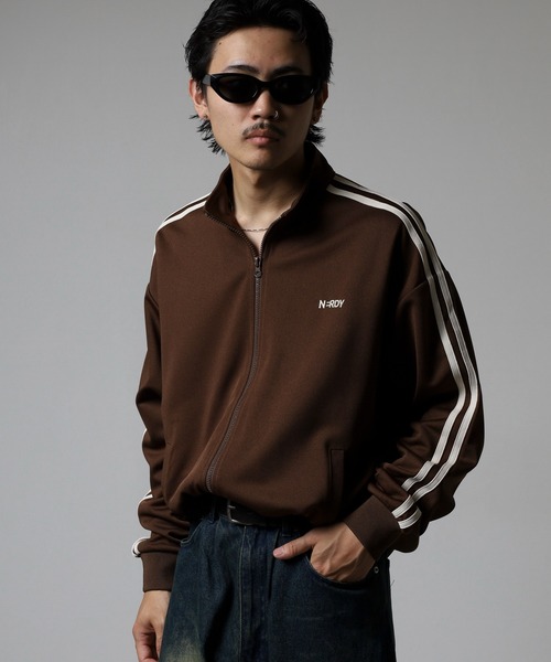 りょさん ノルディ モノトーン ゆるたぼ ペイズリー柄 ジャージ トラジャケ ノルディ NERDY Symbol Pattern Track Top シンボルパターン