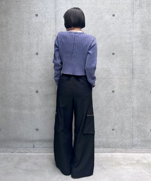 PAGEBOY（ページボーイ）の「ピグメントケーブルカーディガン（カーディガン/ボレロ・レディース・マスタード/ネイビー/チャコールグレー/オフホワイト・FREE）」の13枚目の写真