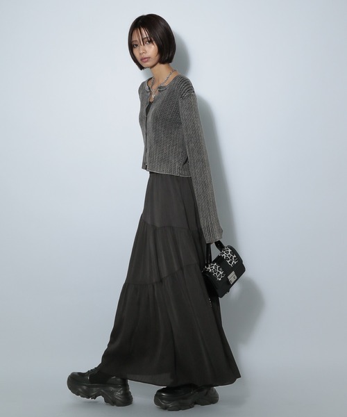 PAGEBOY（ページボーイ）の「ピグメントケーブルカーディガン（カーディガン/ボレロ・レディース・マスタード/ネイビー/チャコールグレー/オフホワイト・FREE）」の19枚目の写真