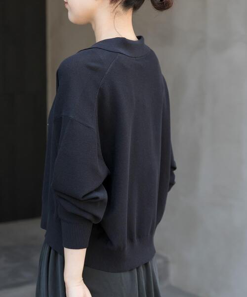 FORK&SPOON(フォークアンドスプーン)の「FORK&SPOON ニットポロカーディガン(カーディガン/ボレロ・レディース・マスタード/ネイビー・1)」の20枚目の写真