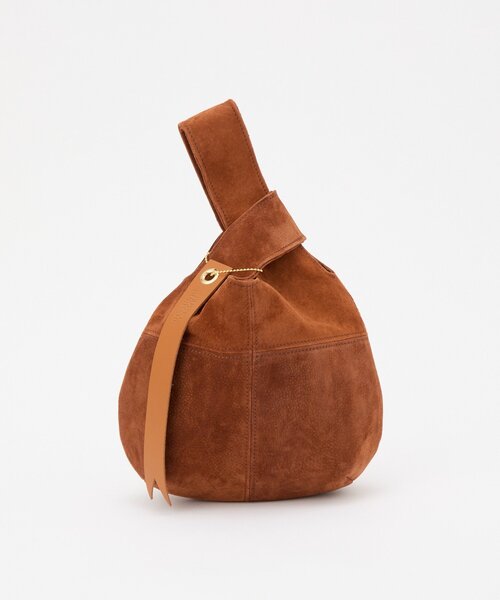 russet(ラシット)の「【再値下げ】スエード巾着ハンドバッグ(トートバッグ・レディース・イエロー/ベージュ/ブラウン/グレー・FREE)」の6枚目の写真