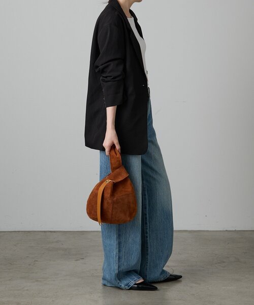 russet(ラシット)の「【再値下げ】スエード巾着ハンドバッグ(トートバッグ・レディース・イエロー/ベージュ/ブラウン/グレー・FREE)」の17枚目の写真