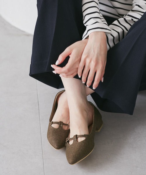 ROPE' PICNIC(ロペピクニック)の「Tストラップフラットパンプス(パンプス・メンズ・ブラック/ダークブラウン・L/M/S)」の6枚目の写真