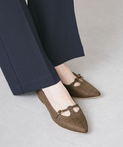 ROPE' PICNIC(ロペピクニック)の「Tストラップフラットパンプス(パンプス・メンズ・ブラック/ダークブラウン・L/M/S)」の7枚目の写真