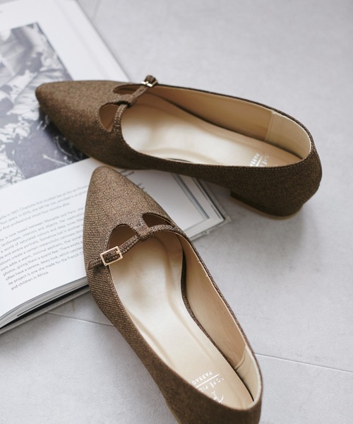 ROPE' PICNIC(ロペピクニック)の「Tストラップフラットパンプス(パンプス・メンズ・ブラック/ダークブラウン・L/M/S)」の9枚目の写真