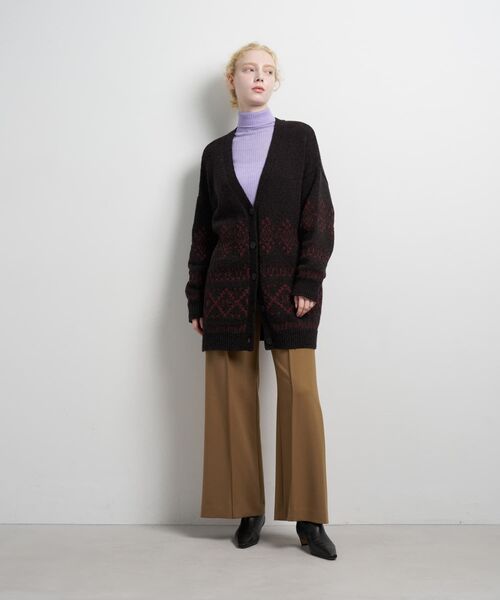 Vネックジャガードニットカーディガン（ニット/セーター）｜LANVIN en