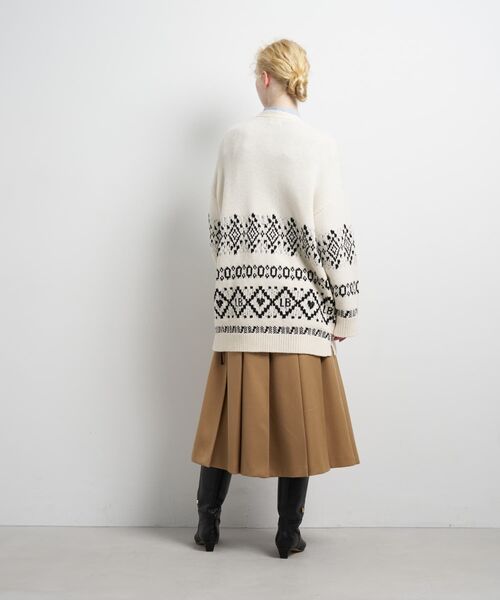 Vネックジャガードニットカーディガン（ニット/セーター）｜LANVIN en