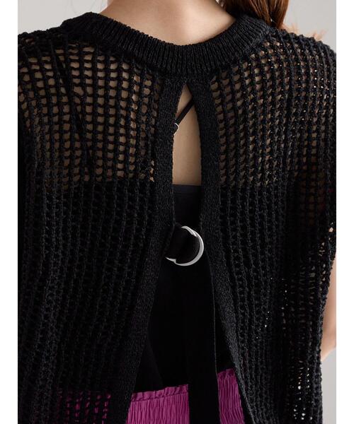 Te chichi（テチチ）の「テープヤーンメッシュベスト（ベスト・レディース・ブラウン/ブラック/キナリ・F）」の16枚目の写真