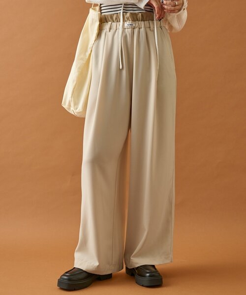 mystic（ミスティック）の「【オールシーズン対応/WEB限定アイボリー】フリルイージーパンツ（その他パンツ・レディース・ブラウン/ベージュ/ブラック/ベージュ系その他2/アイボリー・0/1/2）」の4枚目の写真