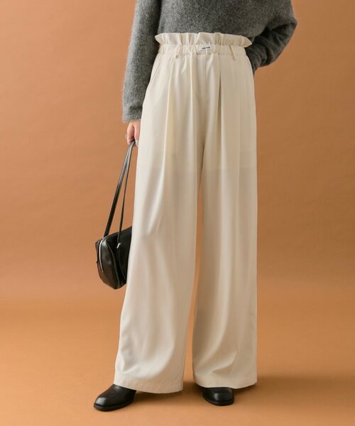 mystic（ミスティック）の「【オールシーズン対応/WEB限定アイボリー】フリルイージーパンツ（その他パンツ・レディース・ブラウン/ベージュ/ブラック/ベージュ系その他2/アイボリー・0/1/2）」の7枚目の写真