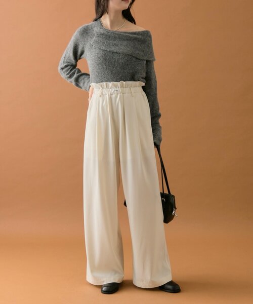 即完品 エトレトウキョウ ピンタックイージーパンツ M ベージュ etre tokyo ピンタックイージーパンツ etretokyo ピンタックイージー