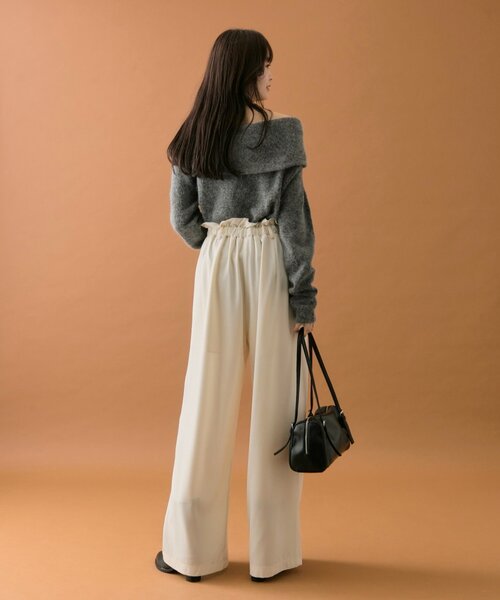 mystic（ミスティック）の「【オールシーズン対応/WEB限定アイボリー】フリルイージーパンツ（その他パンツ・レディース・ブラウン/ベージュ/ブラック/ベージュ系その他2/アイボリー・0/1/2）」の11枚目の写真