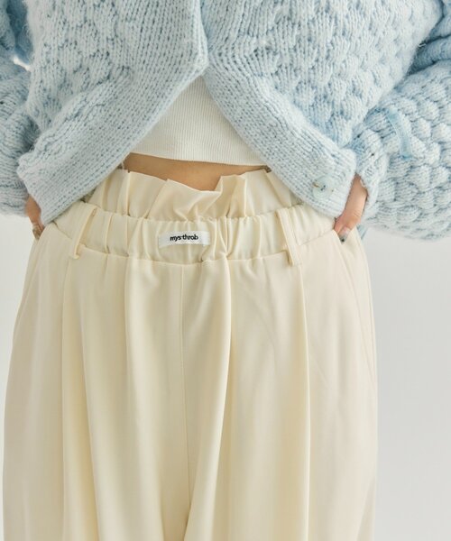mystic（ミスティック）の「【オールシーズン対応/WEB限定アイボリー】フリルイージーパンツ（その他パンツ・レディース・ブラウン/ベージュ/ブラック/ベージュ系その他2/アイボリー・0/1/2）」の15枚目の写真