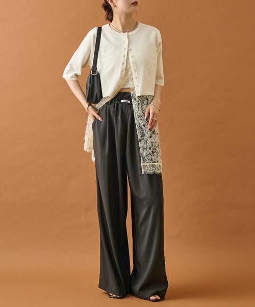 mystic（ミスティック）の「【オールシーズン対応/WEB限定アイボリー】フリルイージーパンツ（その他パンツ・レディース・ブラウン/ベージュ/ブラック/ベージュ系その他2/アイボリー・0/1/2）」の21枚目の写真