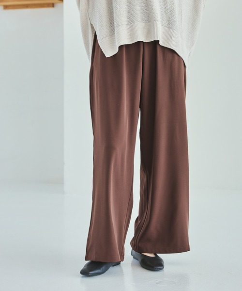 LAKOLE（ラコレ）の「ダブルクロスイージーパンツ / 577710（その他パンツ・レディース・モカ/マスタード/ブラウン/ブラック/チャコールグレー・MEDIUM/LARGE）」の3枚目の写真