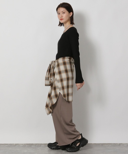 LAKOLE（ラコレ）の「ダブルクロスイージーパンツ / 577710（その他パンツ・レディース・モカ/マスタード/ブラウン/ブラック/チャコールグレー・MEDIUM/LARGE）」の17枚目の写真