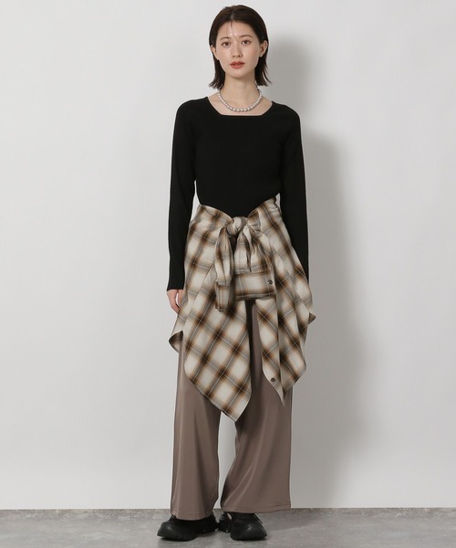 LAKOLE（ラコレ）の「ダブルクロスイージーパンツ / 577710（その他パンツ・レディース・モカ/マスタード/ブラウン/ブラック/チャコールグレー・MEDIUM/LARGE）」の16枚目の写真