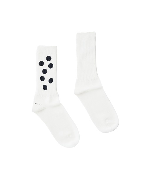 YUQRI（ユクリ）の「【YUQRI】Paint Dots（ソックス/靴下・レディース・ホワイト系その他2/ブラック/ホワイト系その他3/ホワイト・L/S/M）」の9枚目の写真