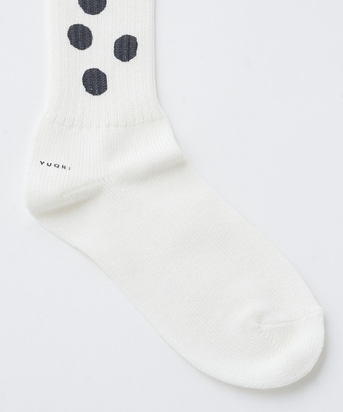 YUQRI（ユクリ）の「【YUQRI】Paint Dots（ソックス/靴下・レディース・ホワイト系その他2/ブラック/ホワイト系その他3/ホワイト・L/S/M）」の11枚目の写真