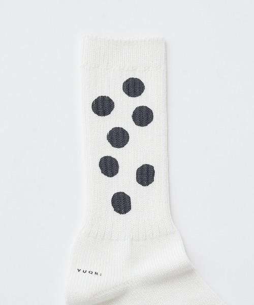 YUQRI（ユクリ）の「【YUQRI】Paint Dots（ソックス/靴下・レディース・ホワイト系その他2/ブラック/ホワイト系その他3/ホワイト・L/S/M）」の10枚目の写真