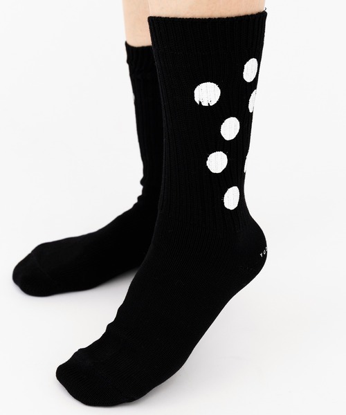 YUQRI（ユクリ）の「【YUQRI】Paint Dots（ソックス/靴下・レディース・ホワイト系その他2/ブラック/ホワイト系その他3/ホワイト・L/S/M）」の15枚目の写真