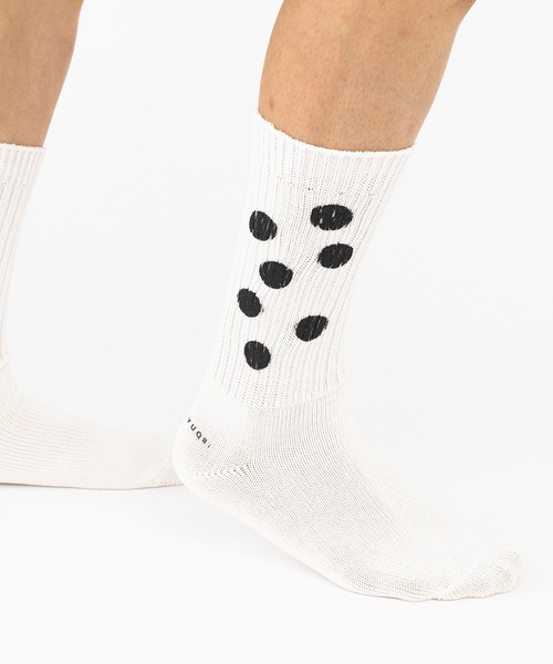 YUQRI（ユクリ）の「【YUQRI】Paint Dots（ソックス/靴下・レディース・ホワイト系その他2/ブラック/ホワイト系その他3/ホワイト・L/S/M）」の12枚目の写真
