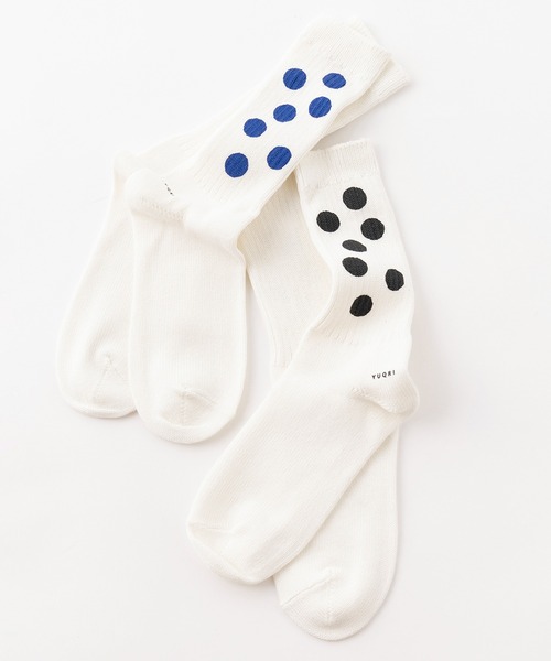 YUQRI（ユクリ）の「【YUQRI】Paint Dots（ソックス/靴下・レディース・ホワイト系その他2/ブラック/ホワイト系その他3/ホワイト・L/S/M）」の22枚目の写真