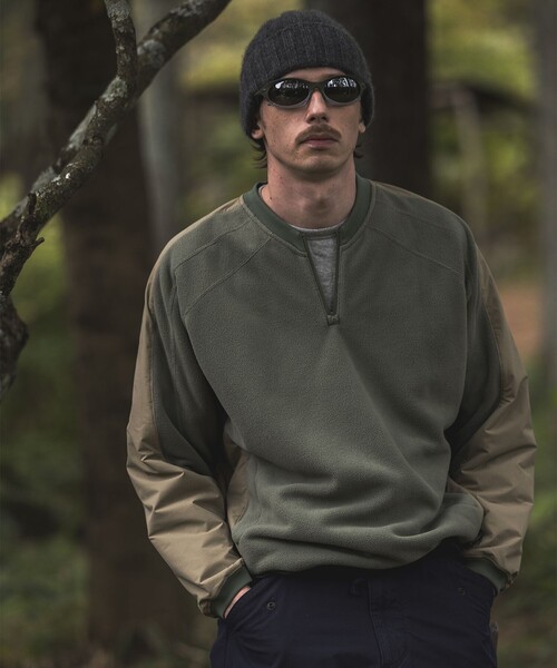 BEAMS PLUS（ビームスプラス）の「ミリタリー アスレチック ハーフジップ フリース（スウェット・メンズ・オリーブ/カーキ・S/XL/L/M）」の22枚目の写真