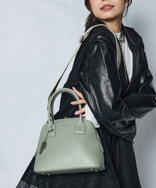 Ungrid(アングリッド)の「【Ungrid/アングリッド】牛革 ミニボストンバッグ(ハンドバッグ・レディース・アイボリー/ブラック/ブルーグレー/グレイッシュベージュ/ベージュ系その他/オリーブ/キャメル・FREE)」の1枚目の写真