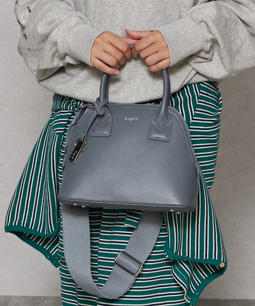 Ungrid(アングリッド)の「【Ungrid/アングリッド】牛革 ミニボストンバッグ(ハンドバッグ・レディース・アイボリー/ブラック/ブルーグレー/グレイッシュベージュ/ベージュ系その他/オリーブ/キャメル・FREE)」の4枚目の写真