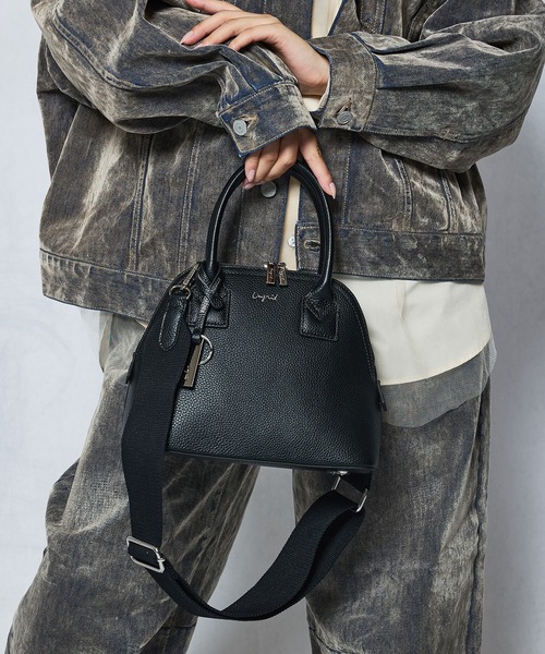 Ungrid(アングリッド)の「【Ungrid/アングリッド】牛革 ミニボストンバッグ(ハンドバッグ・レディース・アイボリー/ブラック/ブルーグレー/グレイッシュベージュ/ベージュ系その他/オリーブ/キャメル・FREE)」の3枚目の写真