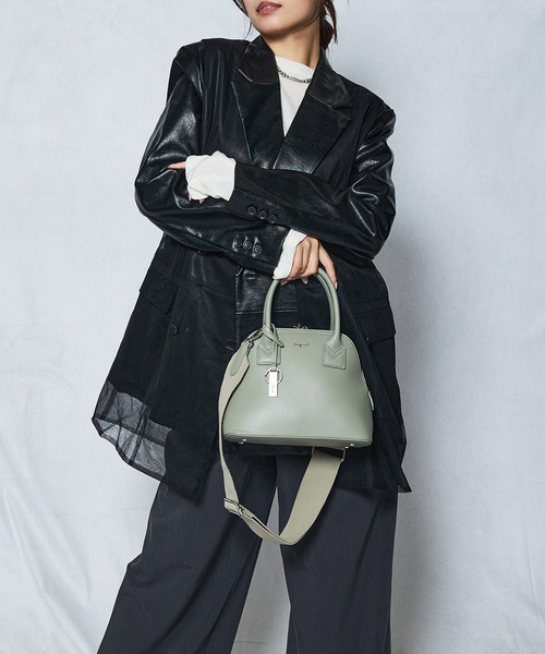 Ungrid(アングリッド)の「【Ungrid/アングリッド】牛革 ミニボストンバッグ(ハンドバッグ・レディース・アイボリー/ブラック/ブルーグレー/グレイッシュベージュ/ベージュ系その他/オリーブ/キャメル・FREE)」の9枚目の写真