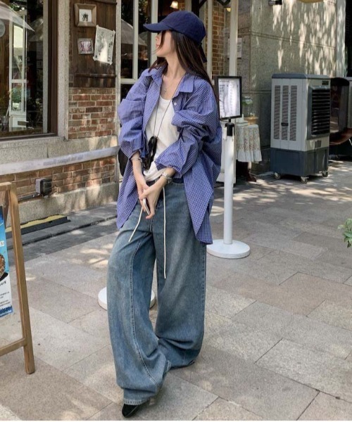 WEGO（ウィゴー）の「WEGO/[羽織り]アソート柄長袖チェックシャツ（シャツ/ブラウス・レディース・その他6/その他1/その他2/その他3/その他4/その他5・FREE）」の8枚目の写真