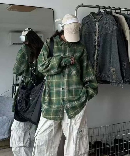 WEGO（ウィゴー）の「WEGO/[羽織り]アソート柄長袖チェックシャツ（シャツ/ブラウス・レディース・その他6/その他1/その他2/その他3/その他4/その他5・FREE）」の10枚目の写真