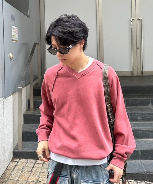 ADAMASTE(アダマスト)の「Pigment Draw Cord Sweat - ピグメントドローコードスウェット【セットアップ対応】(スウェット・メンズ・ダークグレー/ライトグレー/レッド・MEDIUM/LARGE)」の20枚目の写真
