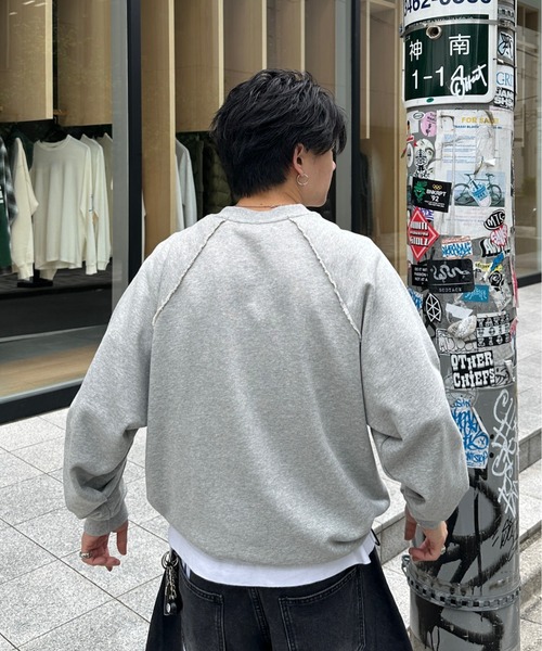 ADAMASTE(アダマスト)の「Pigment Draw Cord Sweat - ピグメントドローコードスウェット【セットアップ対応】(スウェット・メンズ・ダークグレー/ライトグレー/レッド・MEDIUM/LARGE)」の12枚目の写真