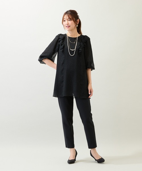 Rose Tiara（ローズティアラ）の「【人気シルエット】【手洗いOK】ガルーダドビーパンツ（その他パンツ・レディース・ブラウン/ブラック・38/42/46）」の7枚目の写真