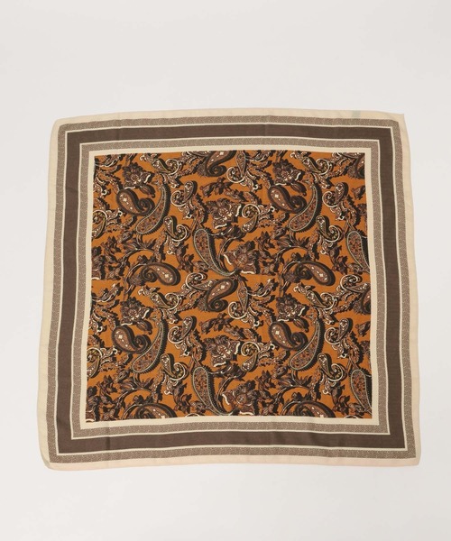 Andemiu（アンデミュウ）の「ペイズリースカーフ591834（バンダナ/スカーフ・レディース・ブルー/ブラウン・FREE）」の8枚目の写真