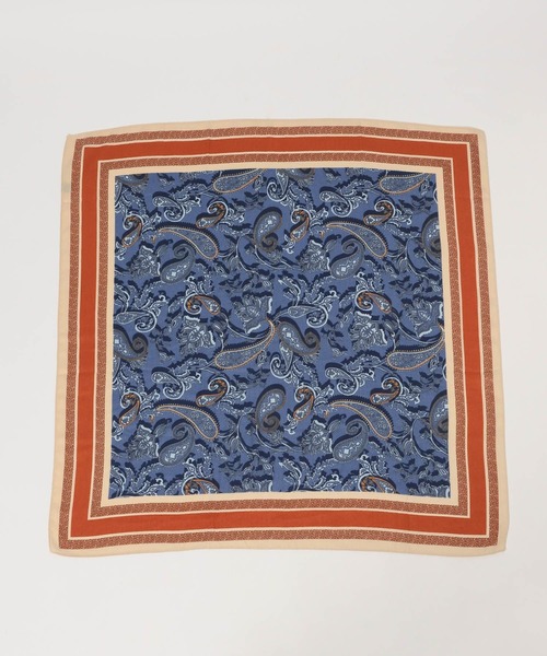 Andemiu（アンデミュウ）の「ペイズリースカーフ591834（バンダナ/スカーフ・レディース・ブルー/ブラウン・FREE）」の9枚目の写真