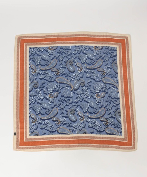 Andemiu（アンデミュウ）の「ペイズリースカーフ591834（バンダナ/スカーフ・レディース・ブルー/ブラウン・FREE）」の10枚目の写真