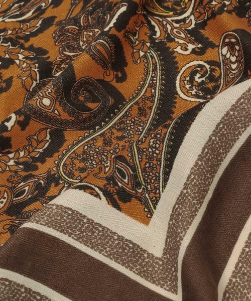 Andemiu（アンデミュウ）の「ペイズリースカーフ591834（バンダナ/スカーフ・レディース・ブルー/ブラウン・FREE）」の14枚目の写真