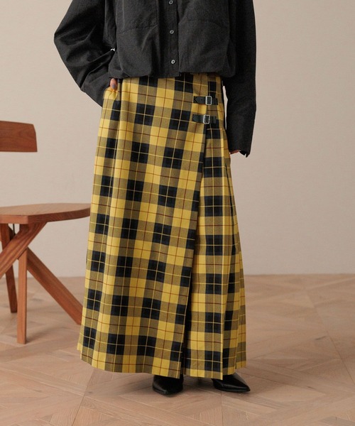 LOWRYS FARM（ローリーズファーム）の「チェックキルトプリーツスカート　579644（スカート・レディース・グリーン/パープル/イエロー・FREE）」の6枚目の写真