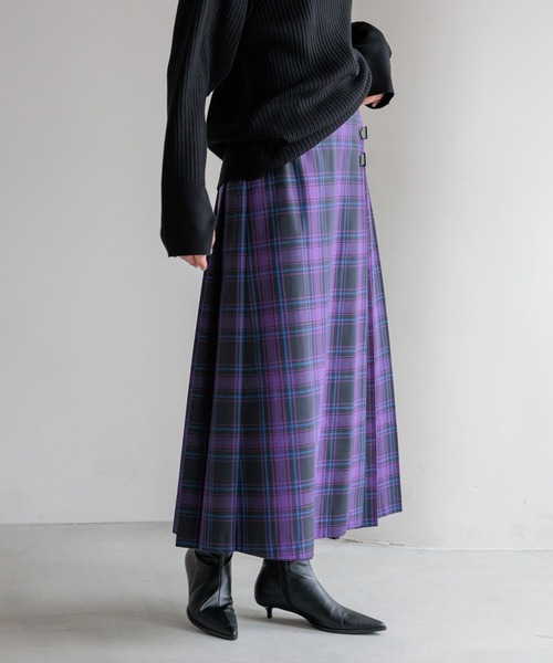 セール】チェックキルトプリーツスカート 579644（スカート）｜LOWRYS
