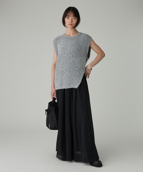 BABYLONE（バビロン）の「コットンシフォンボリュームスカート（スカート・レディース・ブラウン/ブラック・フリー）」の3枚目の写真