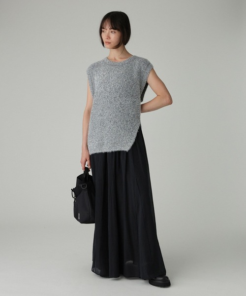 BABYLONE（バビロン）の「コットンシフォンボリュームスカート（スカート・レディース・ブラウン/ブラック・フリー）」の7枚目の写真