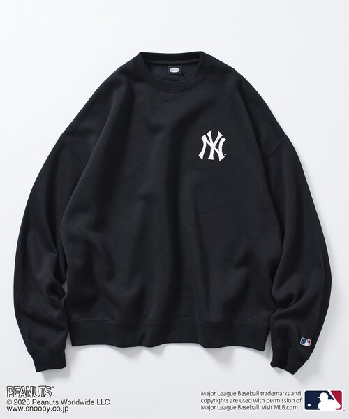 【新品未開封】フリークスストア×PEANUTS× MLB スヌーピー スウェット セール】限定展開 MLB×PEANUTS 別注 ビッグシルエット バック