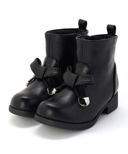 BeBe（ベベ）の「メタルポイントリボンショートブーツ(16~21cm)（ブーツ・キッズ・ブラウン/ブラック・20.0cm/17.0cm/19.0cm/21.0cm/18.0cm/16.0cm）」の8枚目の写真