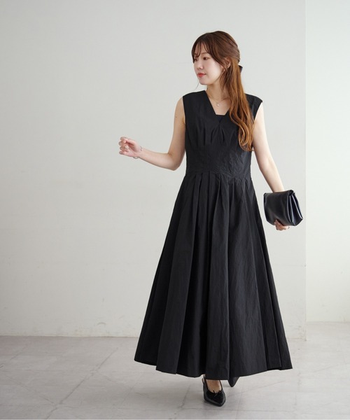 【DISCOAT】オケージョンワンピース　PSサイズ セール】【オケージョン】タック使いワンピース（ドレス）｜DISCOAT